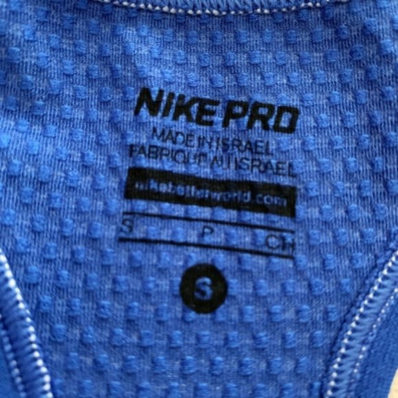 Nike Pro Blue Racer Back Vented Compression Tank - Picture 5 of 9